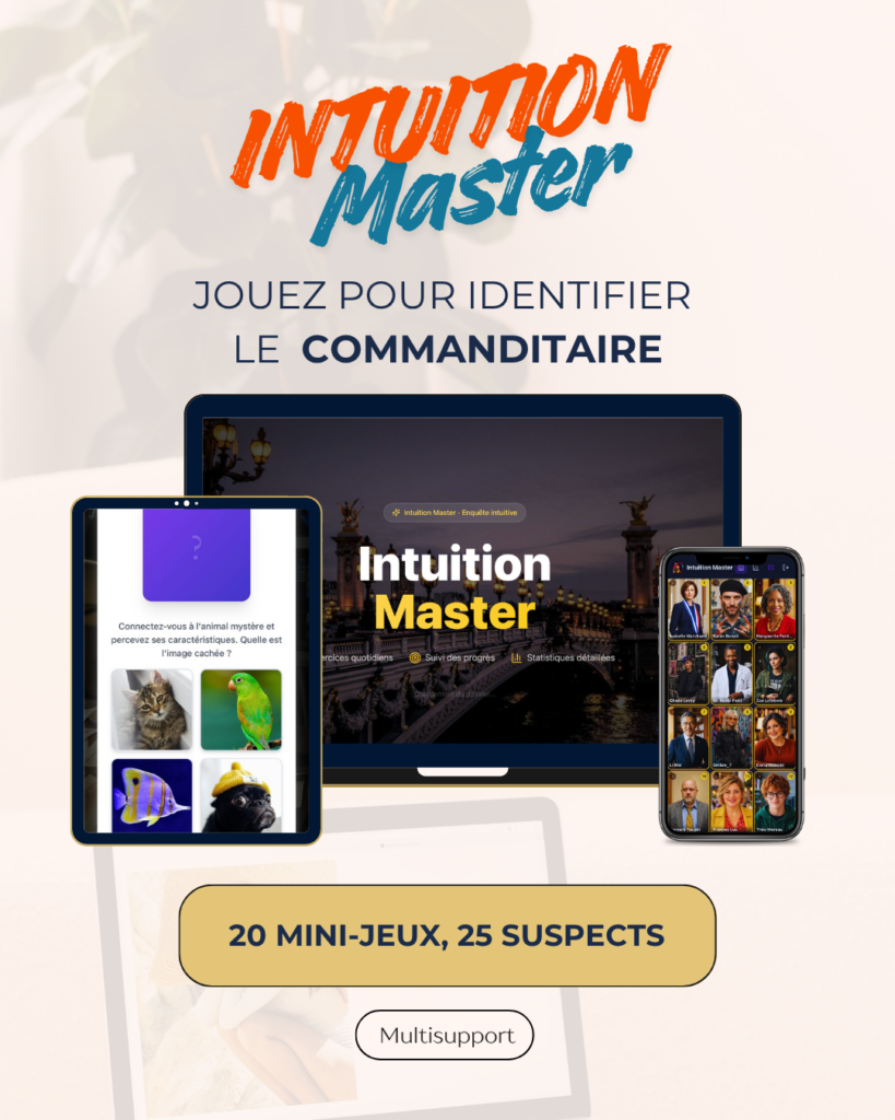 Publicité ordinateur portable et smartphone avec des jeux de Intuition Master 2