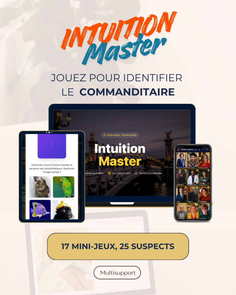 Publicité ordinateur portable et smartphone avec des jeux de Intuition Master 2